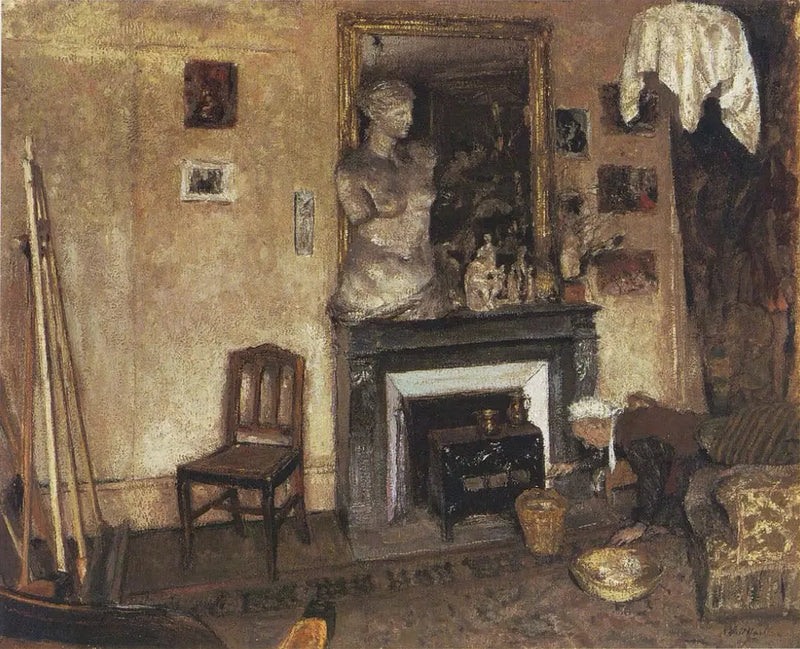 Madame Vuillard acende o mirus - Édouard Vuillard