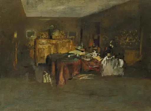 Madame Vuillard costurando - Édouard Vuillard