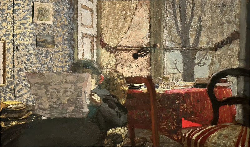 Madame Vuillard lendo o jornal - Édouard Vuillard