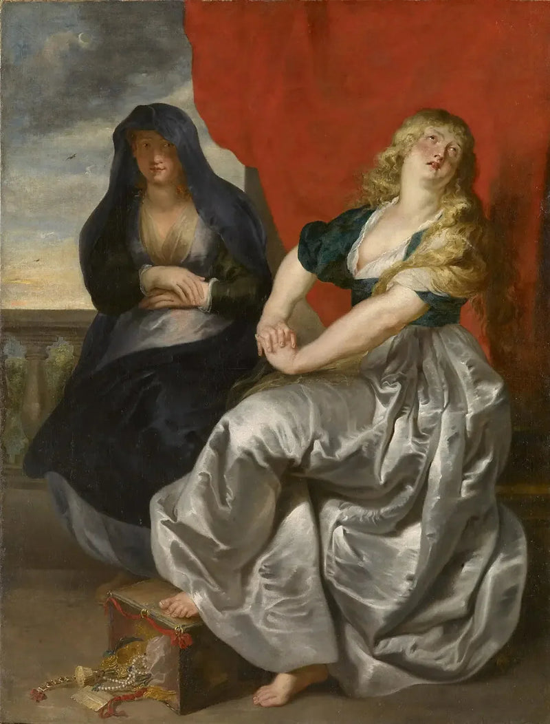 Madeleine penitente com sua irmã Marta - Peter Paul Rubens