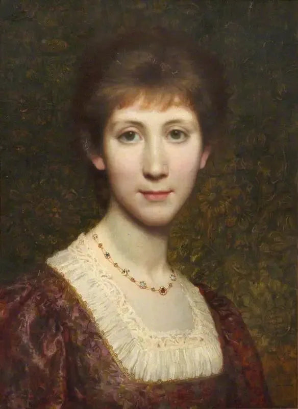 Mademoiselle Elsie (Elspeth) Thomson, mais tarde Mme Kenneth Grahame (1862-1946) - Frank Bernard Dicksee