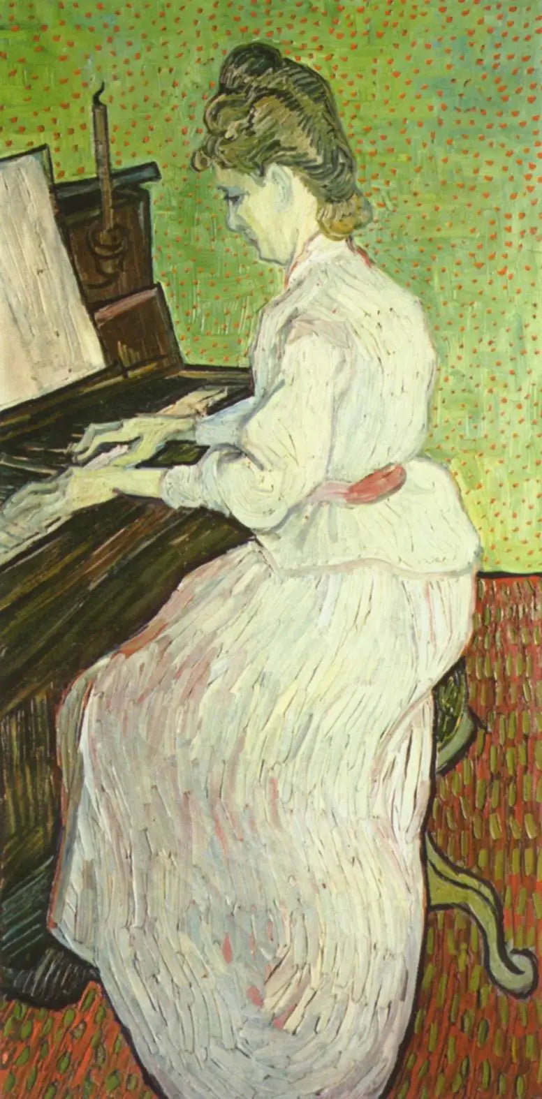 Mademoiselle Gachet ao piano - Vincent van Gogh