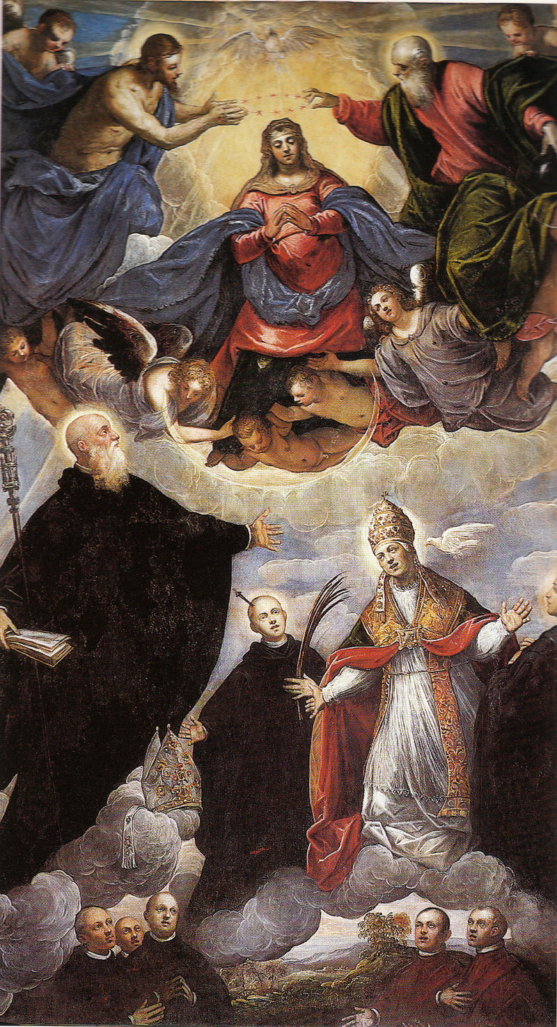 Madona coroada entre santos beneditinos - Jacopo Tintoretto