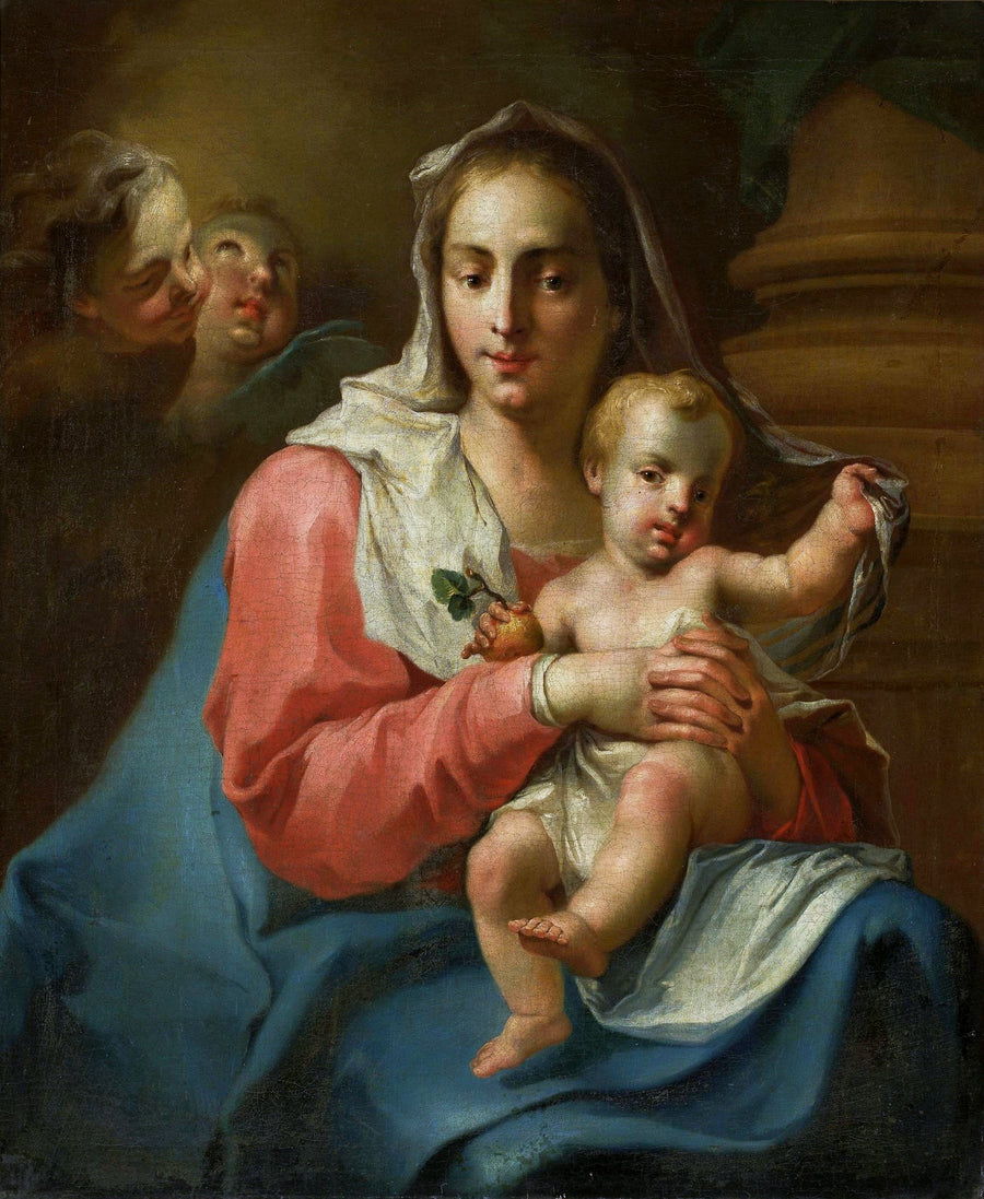 Madona e Criança com dois anjos - Giovanni Battista Pittoni