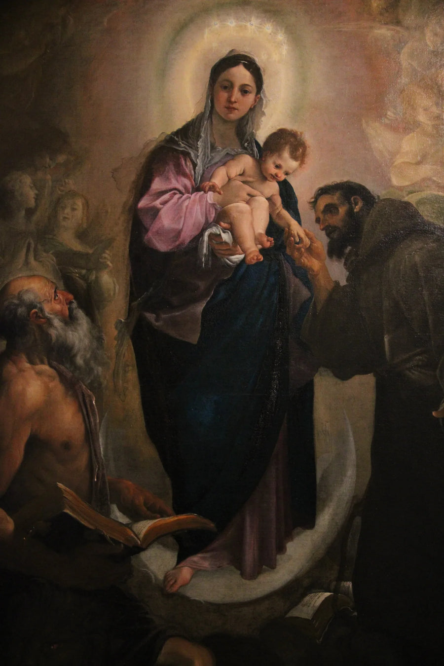 Madonna dos Scalzi com os santos Francisco e Jerônimo - Ludovico Carracci