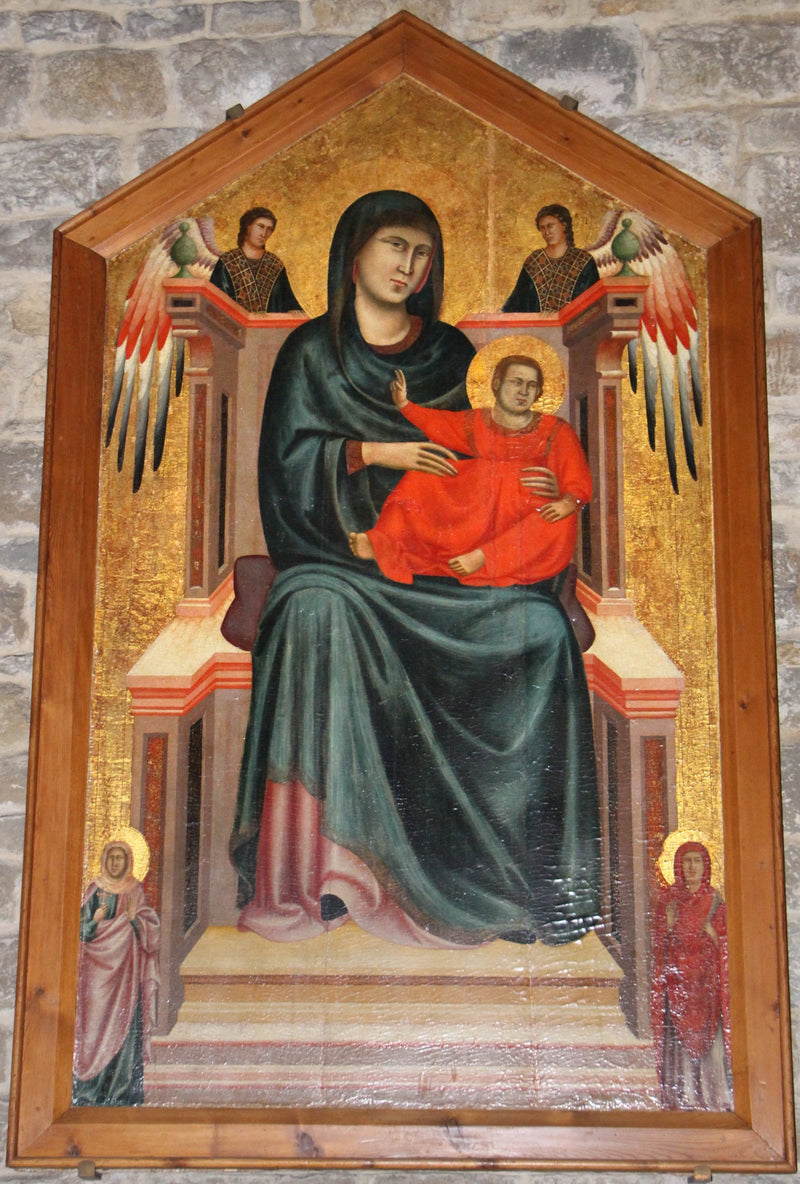 Maesta com anjos e santos - Mestre de Santa Cecília