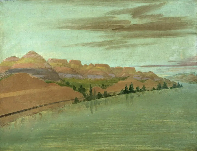 Magníficas falésias de argila, a 1900 milhas acima de Saint-Louis - George Catlin