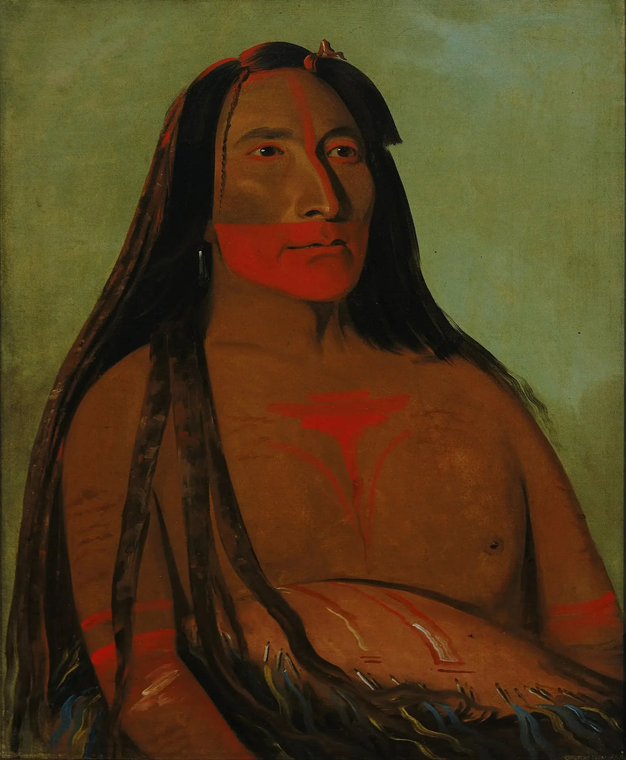Máh-to-tóh-pa, Quatro Ursos, Segundo Chefe em Luto - George Catlin