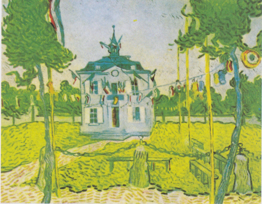 A Prefeitura de Auvers-sur-Oise em 14 de julho - Vincent van Gogh