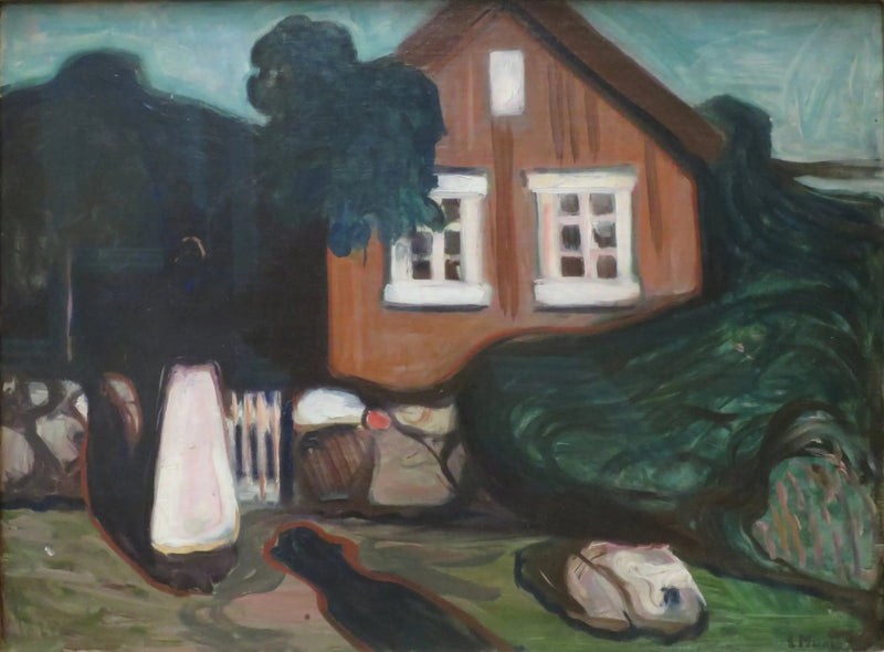 casa ao luar - Edvard Munch