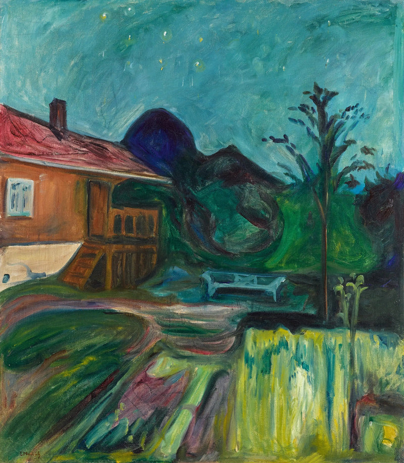 casa na noite de verão - Edvard Munch