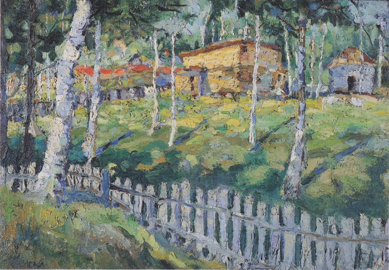 Casa em um pátio - Kazimir Malevich