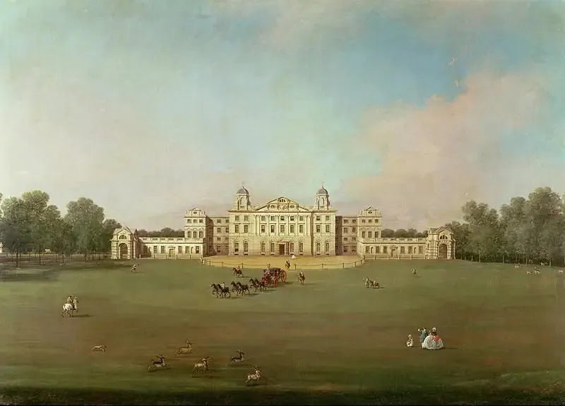 Casa de Badminton desde o Parque de Badminton - Canaletto