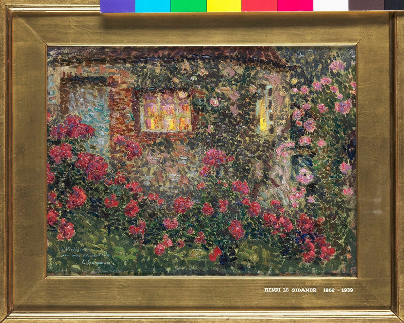 Casa de campo entre rosas - Henri Le Sidaner