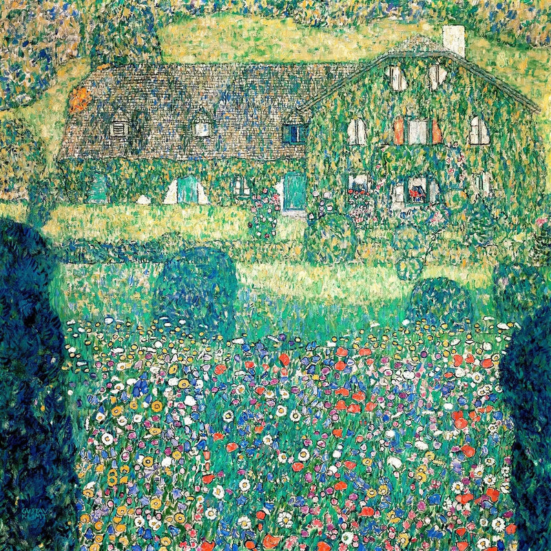 Casa de campo à beira do lago Attersee - Gustav Klimt