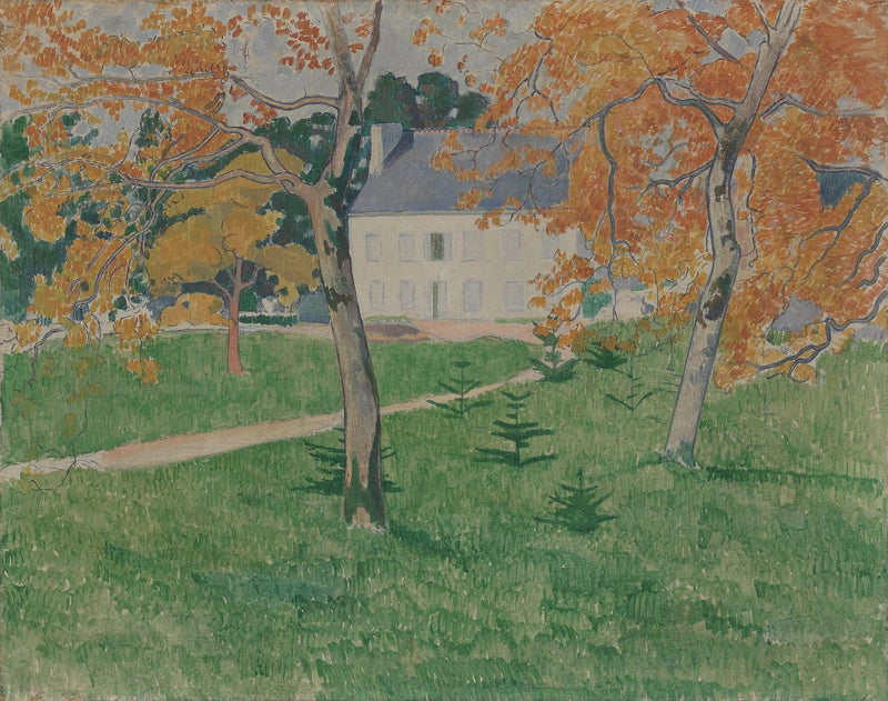 Casa entre as árvores: Pont-Aven - Émile Bernard