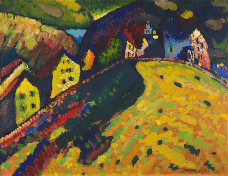 Casas em Murnau - Vassily Kandinsky