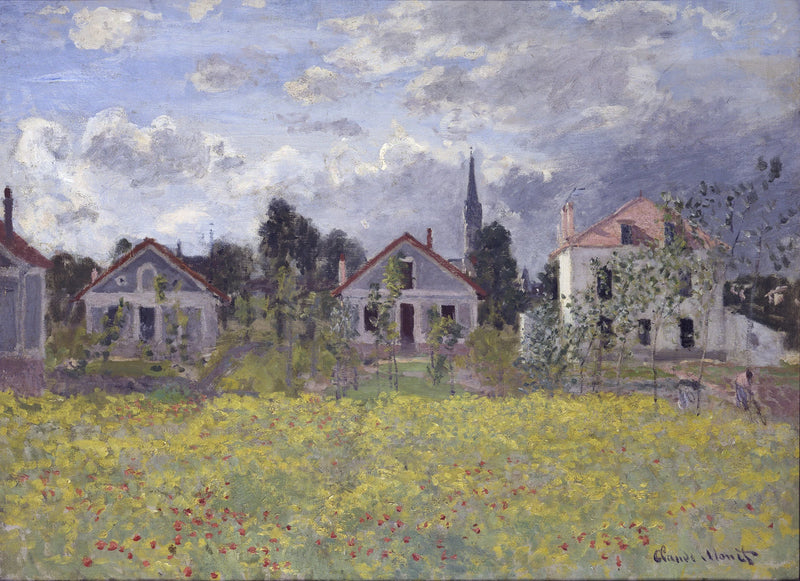 Casas em Argenteuil W277 - Claude Monet