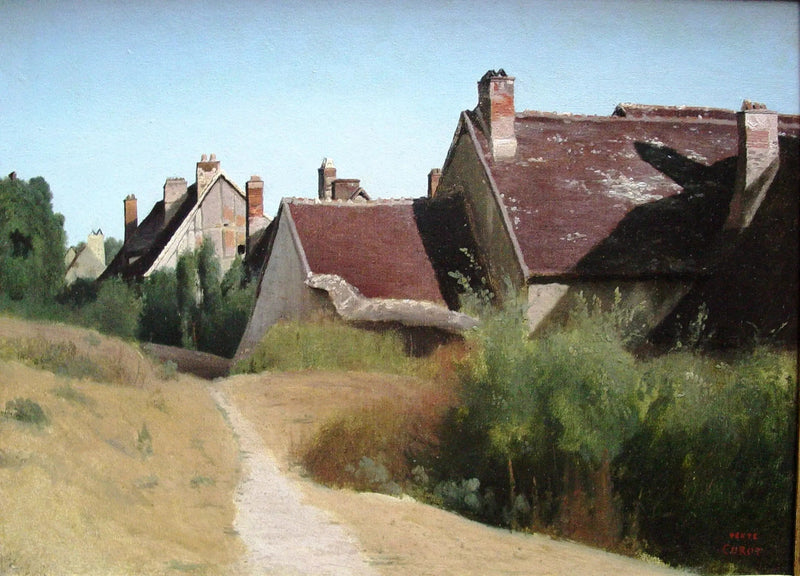 casas próximas a Orléans - Jean-Baptiste Camille Corot