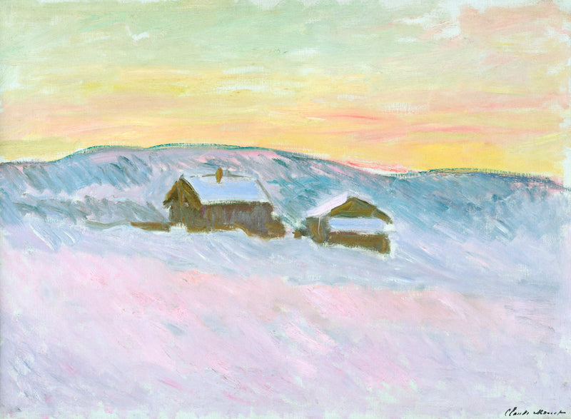 Paisagem da Noruega, as casas azuis W1396 - Claude Monet