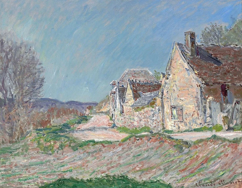 Casas ao longo da estrada W972 - Claude Monet