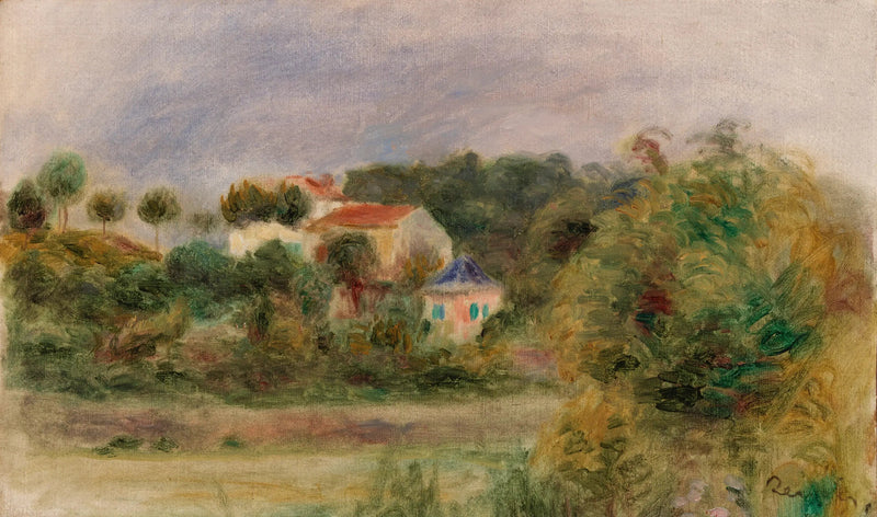 Casas em um parque - Pierre-Auguste Renoir