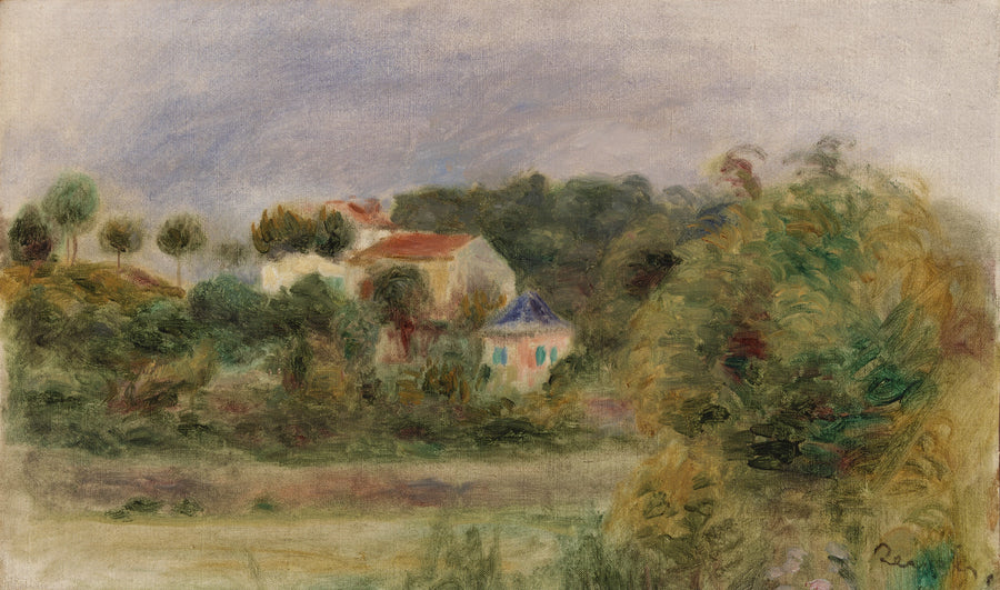 Casas em um parque - Pierre-Auguste Renoir