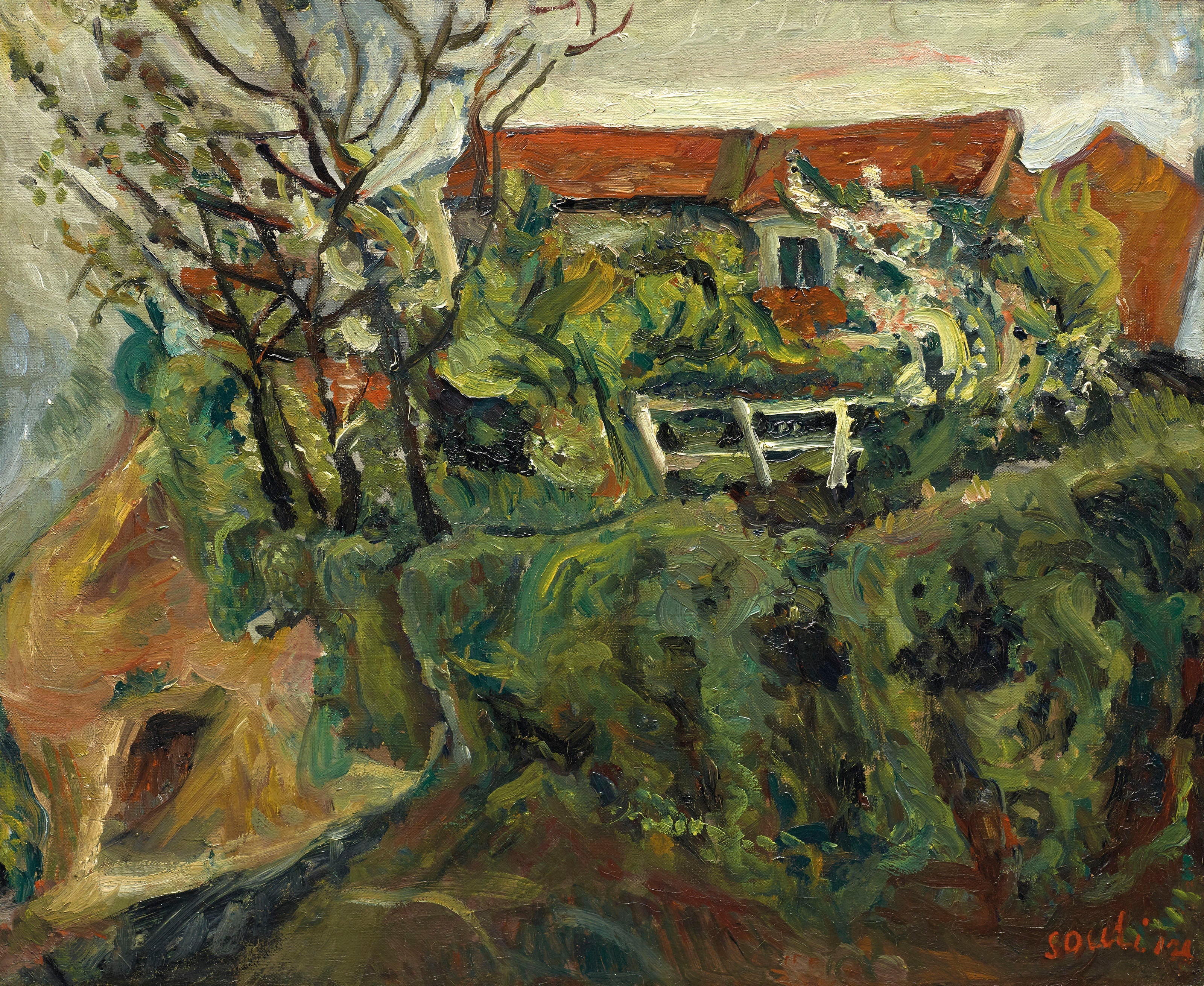 Maisons dans un paysage - Chaïm Soutine image 1 reproduction réalisée par Alpha Reproduction
