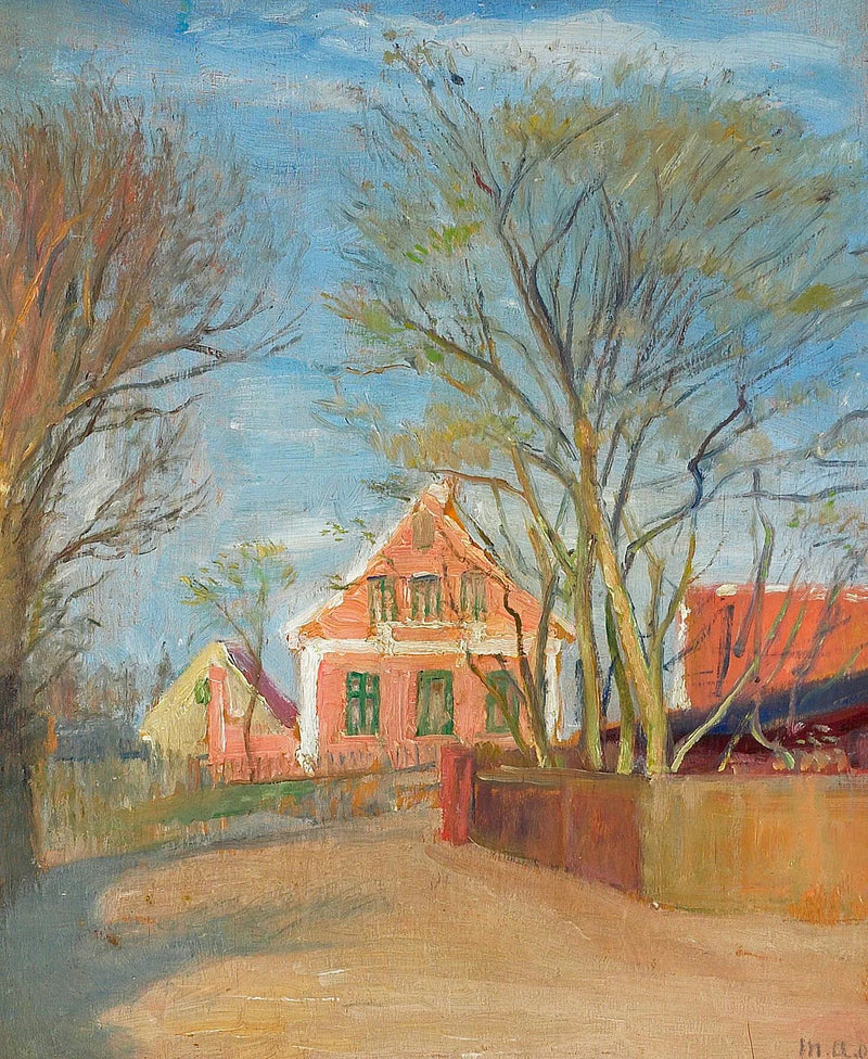 Maisons de Skagen au soleil. - Michael Peter Ancher