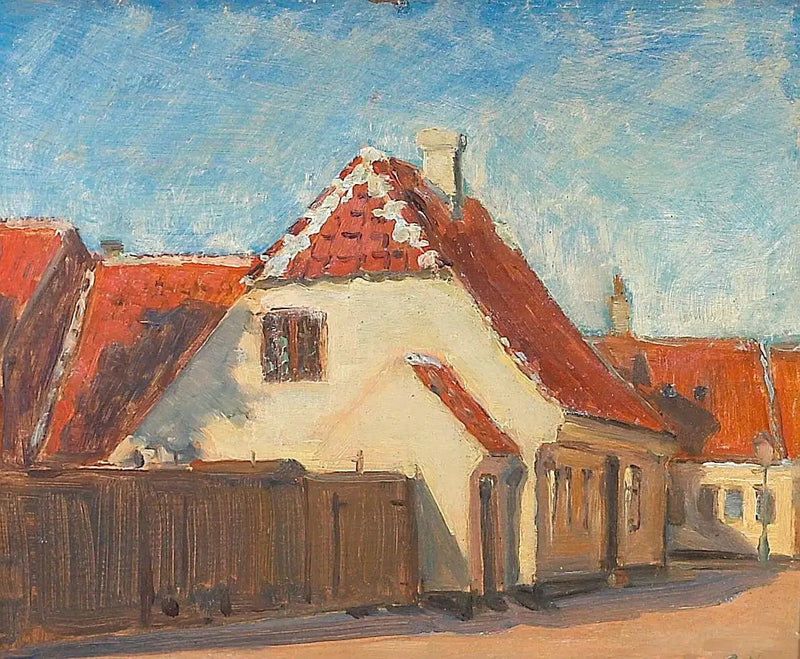 Casas amarelas em Skagen. - Peder Severin Krøyer
