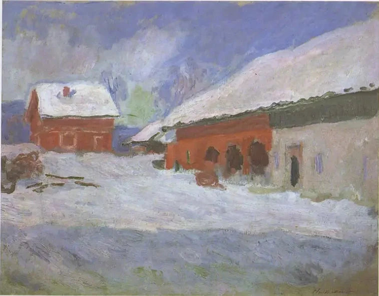 As Casas Vermelhas em Björnegaard W1393 - Claude Monet