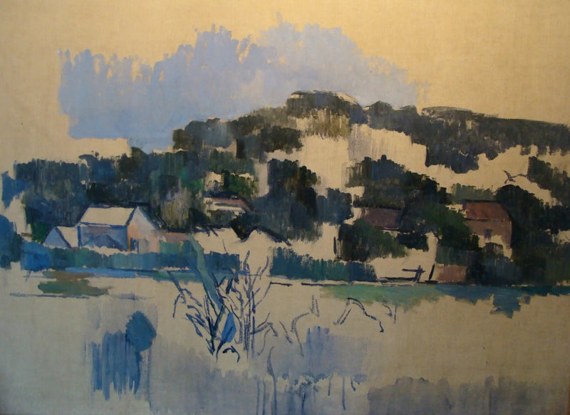 Casas na colina - Paul Cézanne