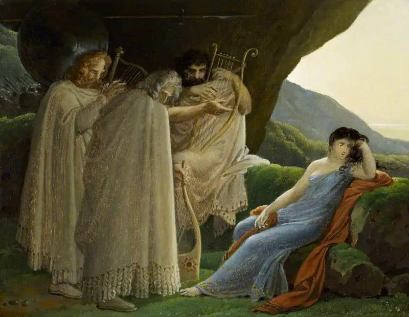 Malvina chora a morte de seu noivo Oscar - Anne-Louis Girodet