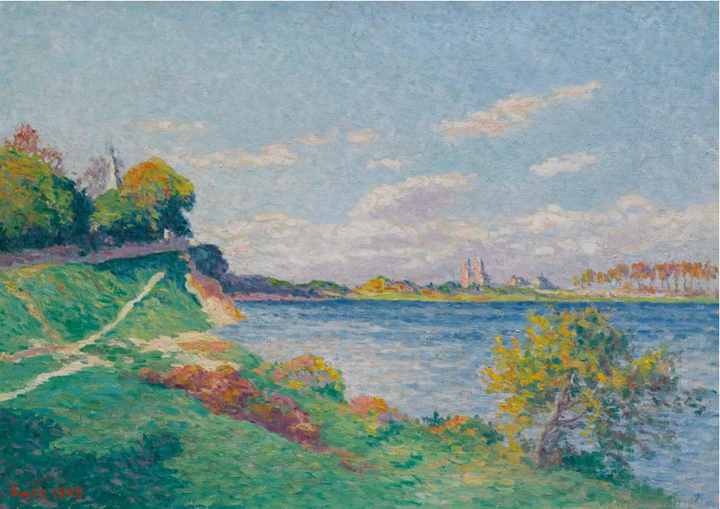 Mantes, margens do Sena - Maximilien Luce