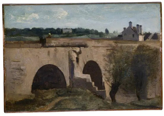 Mantes. Uma preparação para a ponte - Jean-Baptiste Camille Corot