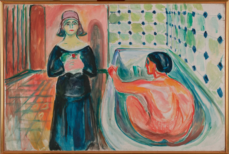 Marat no banho e Charlotte Corday - Edvard Munch
