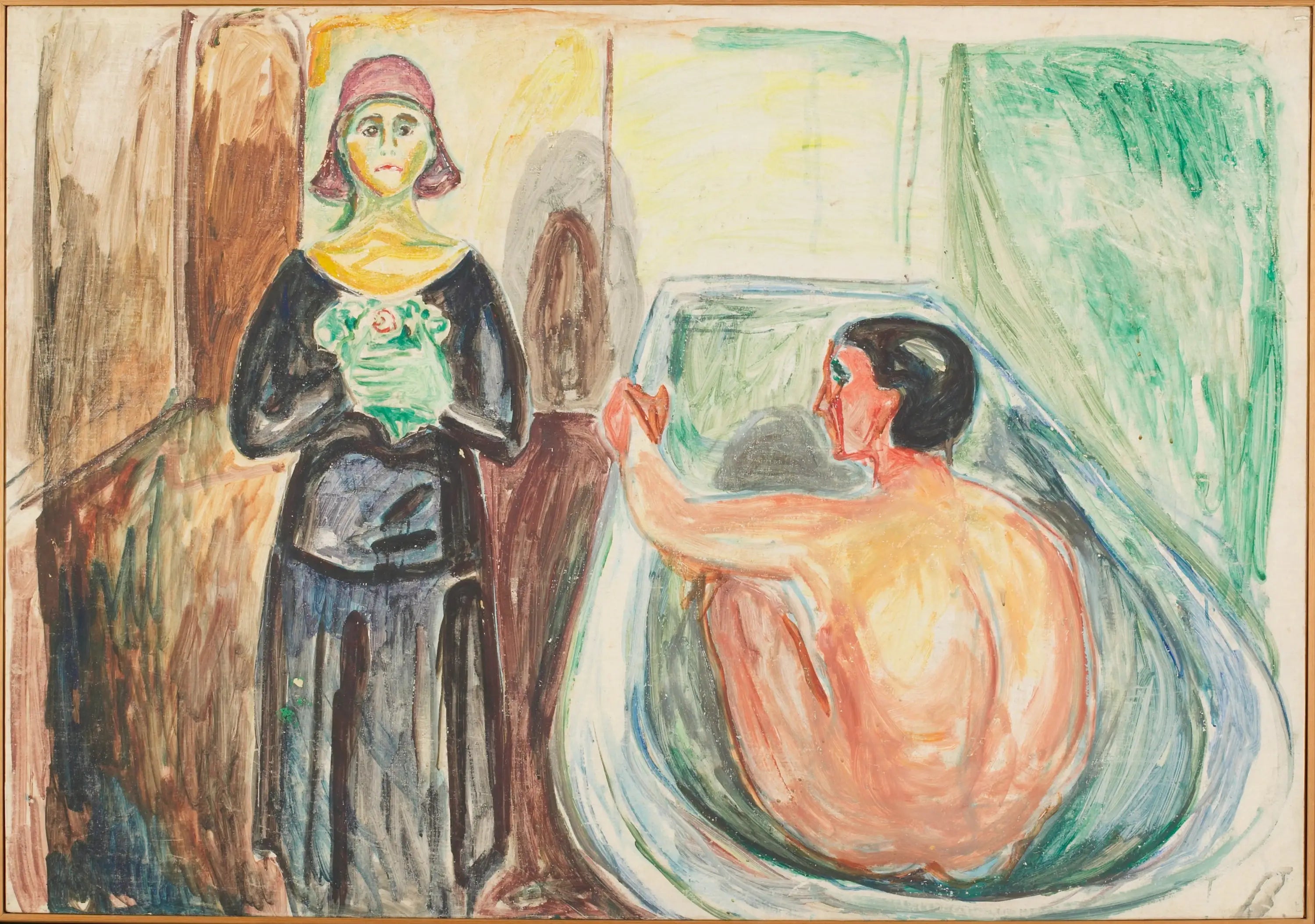 Reproduction du tableau « Marat au bain et Charlotte Corday - Edvard Munch » par Alpha Reproduction en peinture à l’huile