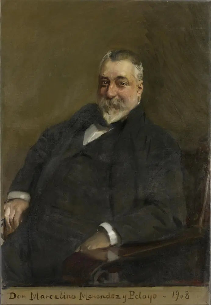 Reproduction du tableau « Marcelino Menéndez y Pelayo - Joaquín Sorolla » par Alpha Reproduction en peinture à l’huile