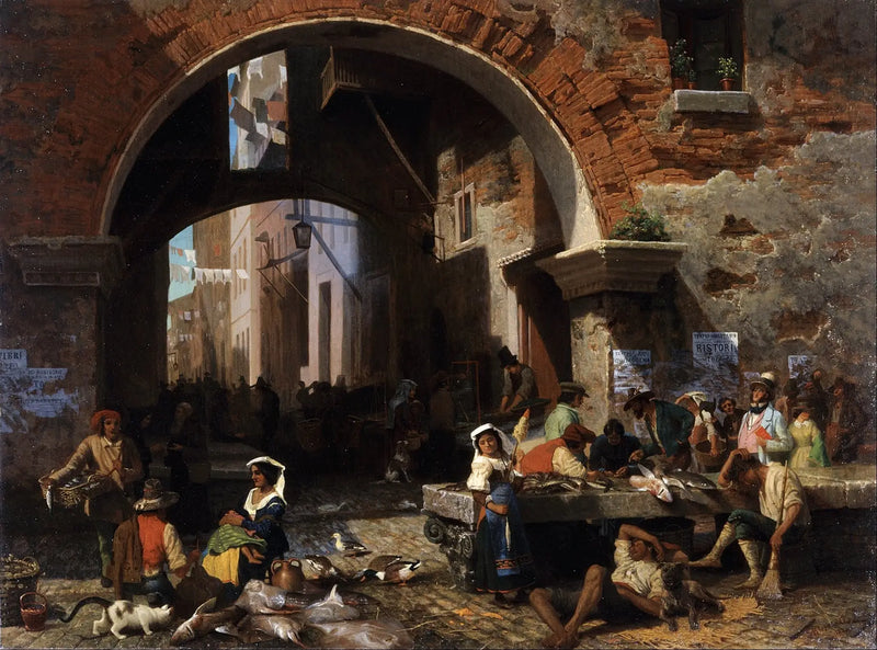 Mercado de Peixe Romano. Arco de Octávio - Albert Bierstadt