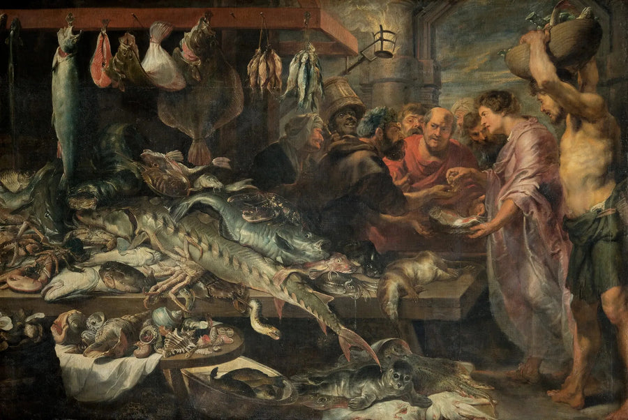 Mercado de Peixe (Dinheiro do Tributo?) - Antoine van Dyck