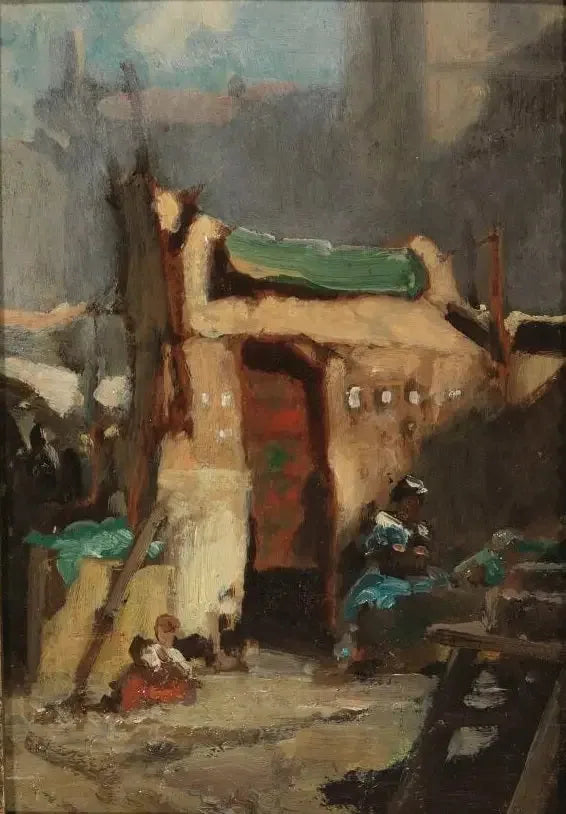 Feira de antiguidades de Munique - Carl Spitzweg