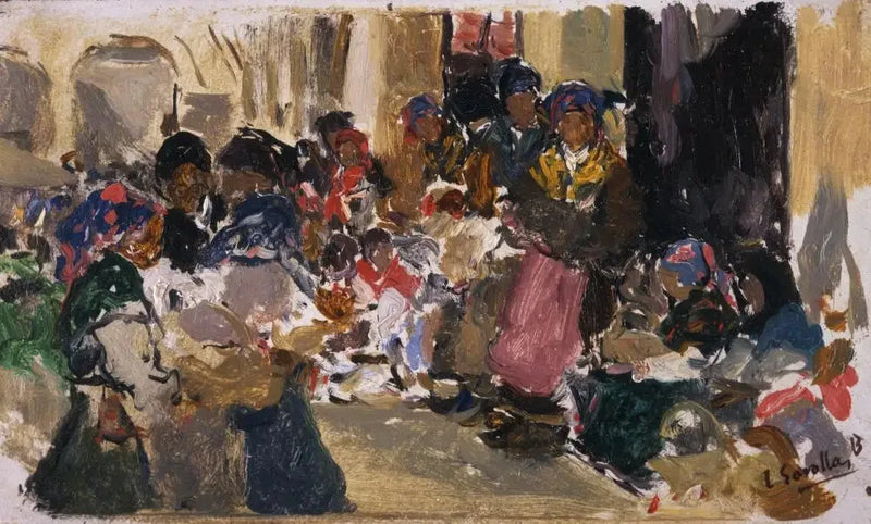 Mercado, León (Arcade) - Joaquín Sorolla