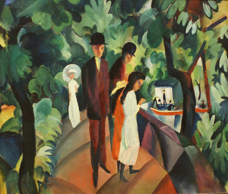 Andar sobre a ponte - August Macke