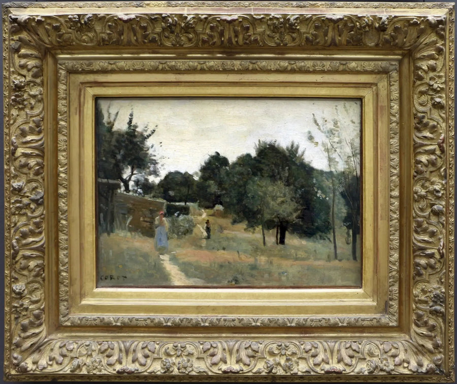 Marcoussis. Um pomar, de manhã - Jean-Baptiste Camille Corot