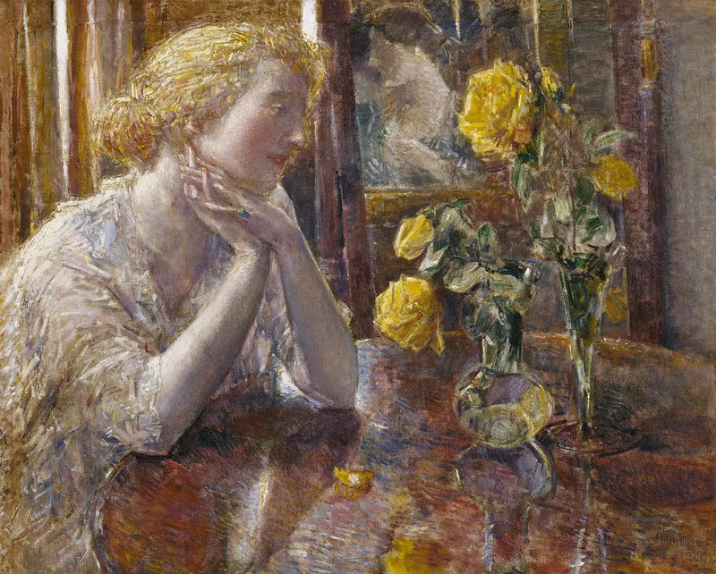Rosas Maréchal Niel - Childe Hassam