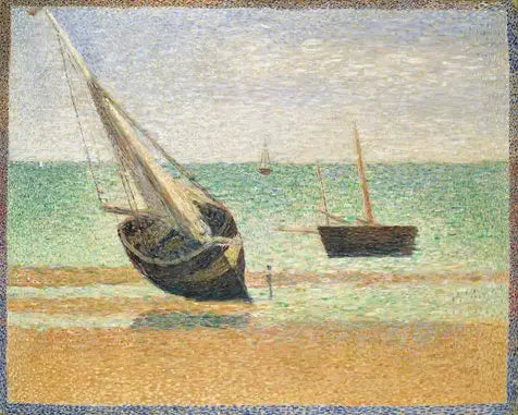 Marée basse à Grandcamp - Georges Seurat image 1 tableau peint à l’huile sur toile