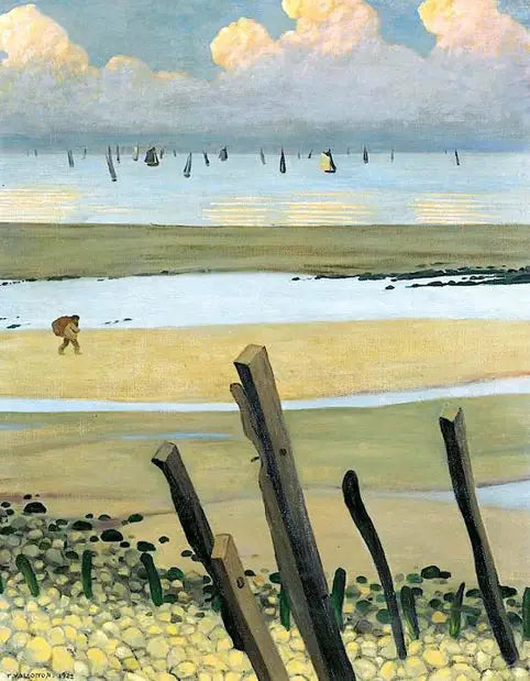 Maré baixa em Villerville - Félix Vallotton