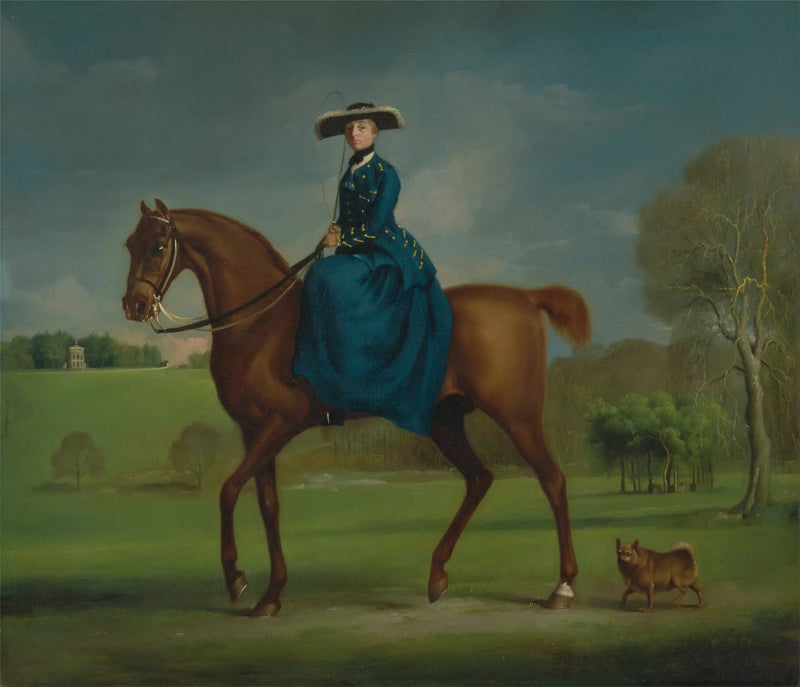 Margaret Newton (nascida Coningsby), condessa de Coningsby em traje de Caça Charlton - George Stubbs