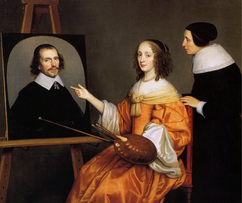 Margareta Maria de Roodere e seus pais, Gerard de Roodere e Maria van Putten - Gerrit van Honthorst