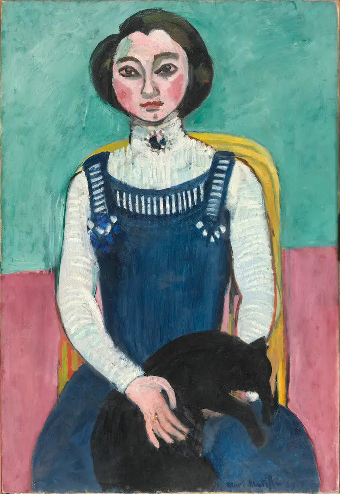 Margarida com o gato preto - Henri Matisse